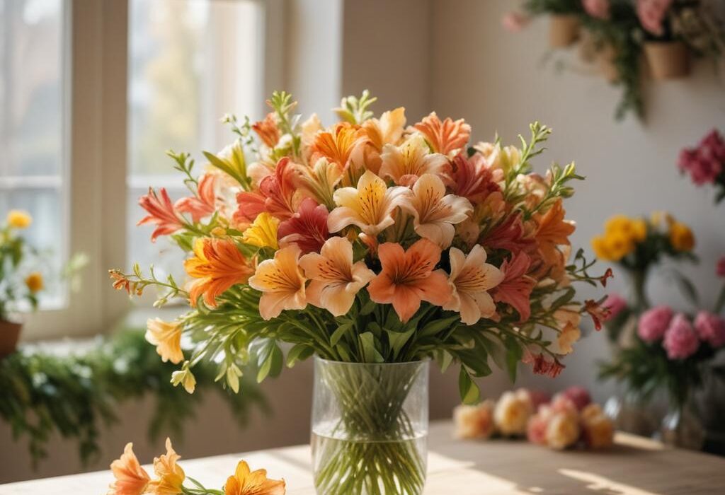 Букеты из альстромерий: виды компоновки и условия доставки