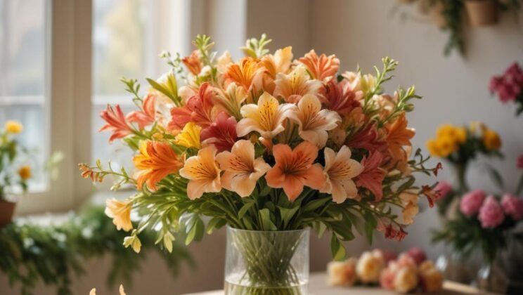 Букеты из альстромерий: виды компоновки и условия доставки