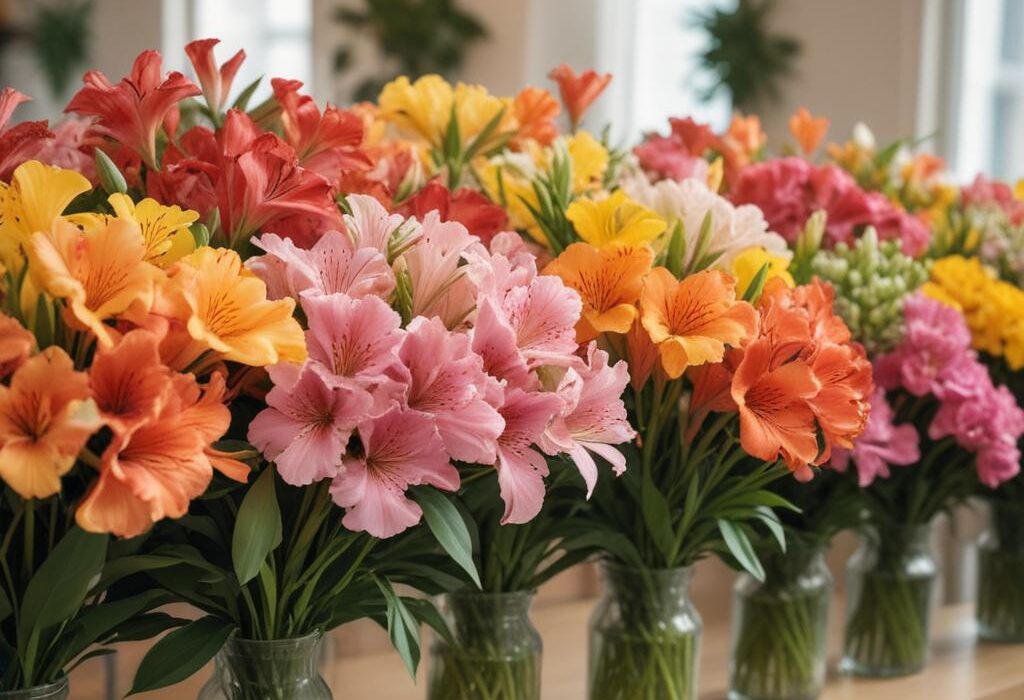 Букеты из альстромерий: ассортимент, уход и условия доставки