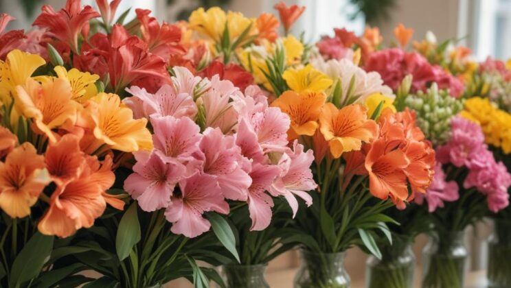 Букеты из альстромерий: ассортимент, уход и условия доставки