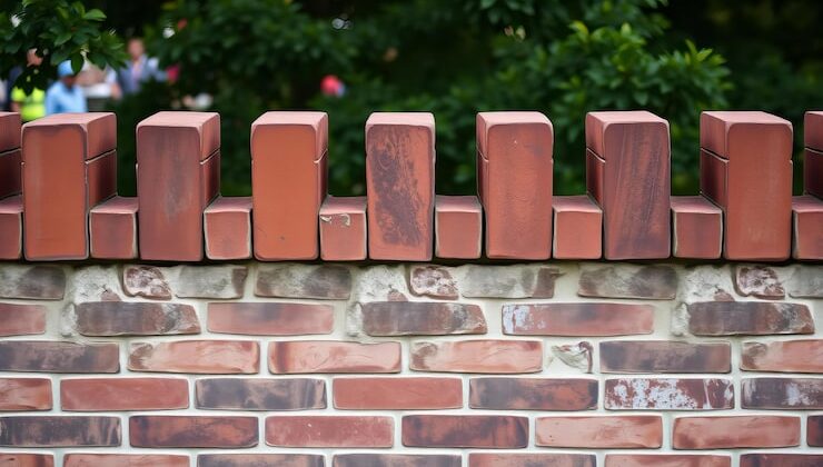 Как построить забор из кирпича с профнастилом своими руками