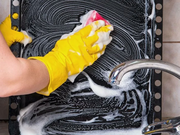 Как отмыть противень от жира и нагара быстро и эффективно | Вопросы покупателей | Белый кролик